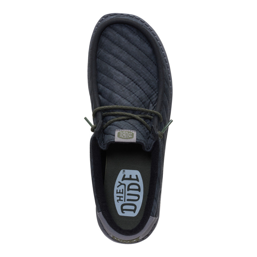 Wally Washed Quilt - Black/Grey