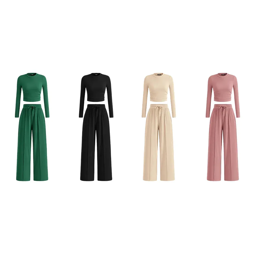 🔥Last Day 89% OFF🔥Women's Fall 2-Piece Set – Top & Wide-Leg Pants