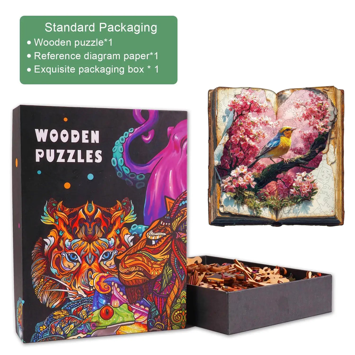 Petal Serenade Wooden Jigsaw Puzzle