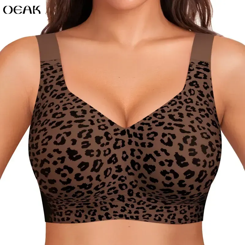 Women Wirefree Bras for Women Full Coverage No Underwire Everyday Bras Comfortable Wireless Padded Jelly Bras