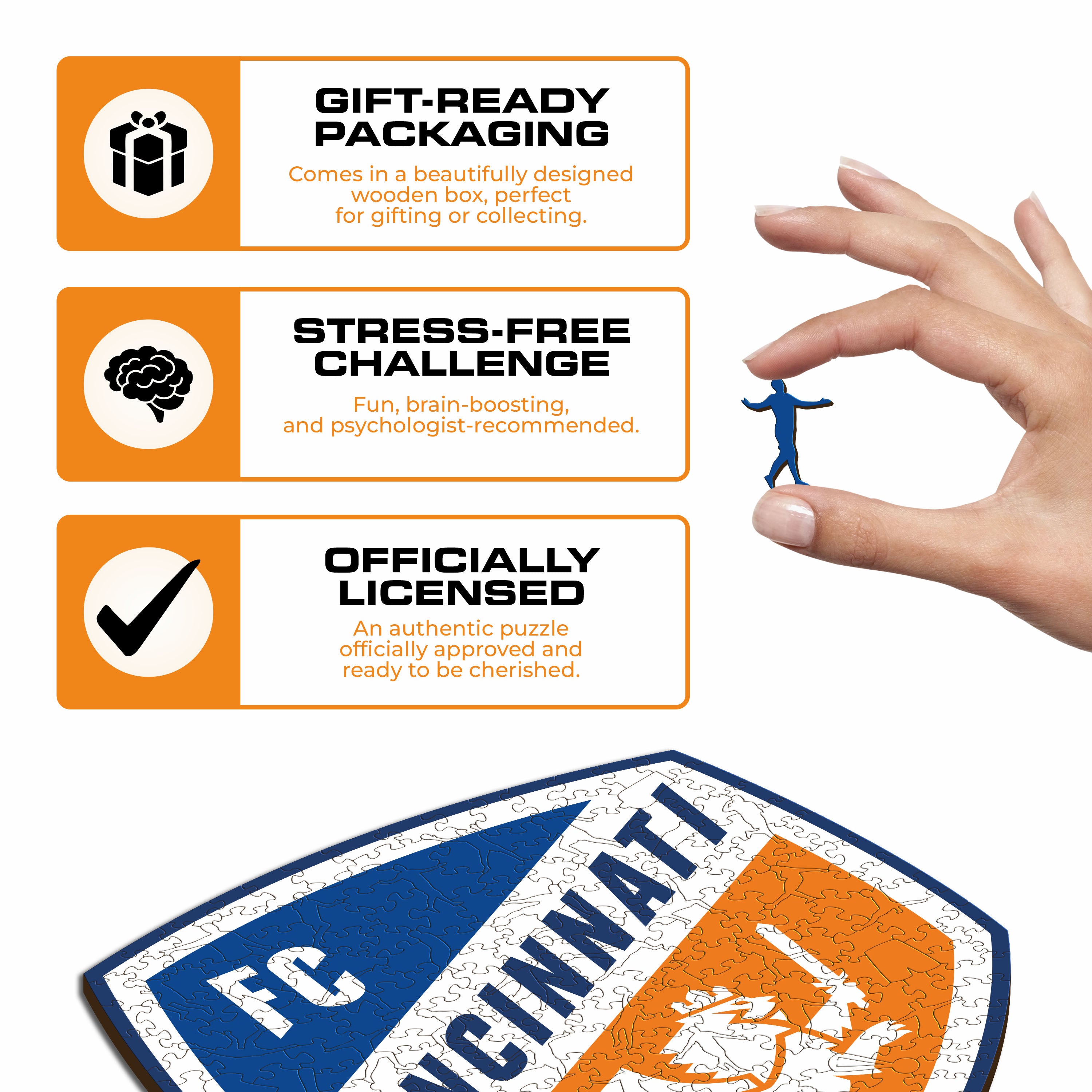 FC Cincinnati® Logo - Wooden Puzzle