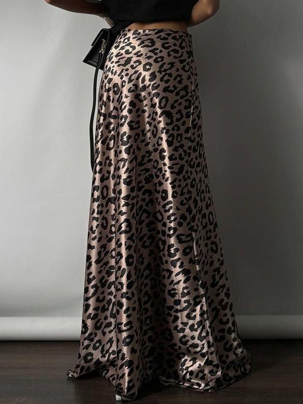 Leopard Bodycon High Waisted Skirts Bottoms