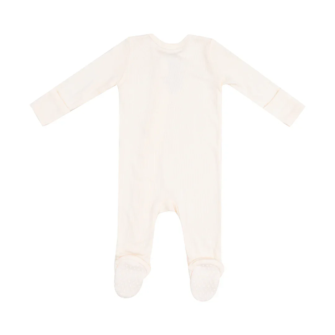 2 WAY ZIPPER FOOTIE - SOLID SUGAR SWIZZLE