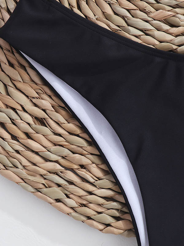 Floral Printed Spaghetti-Neck Beach Swimming Pool Bikini Swimsuit