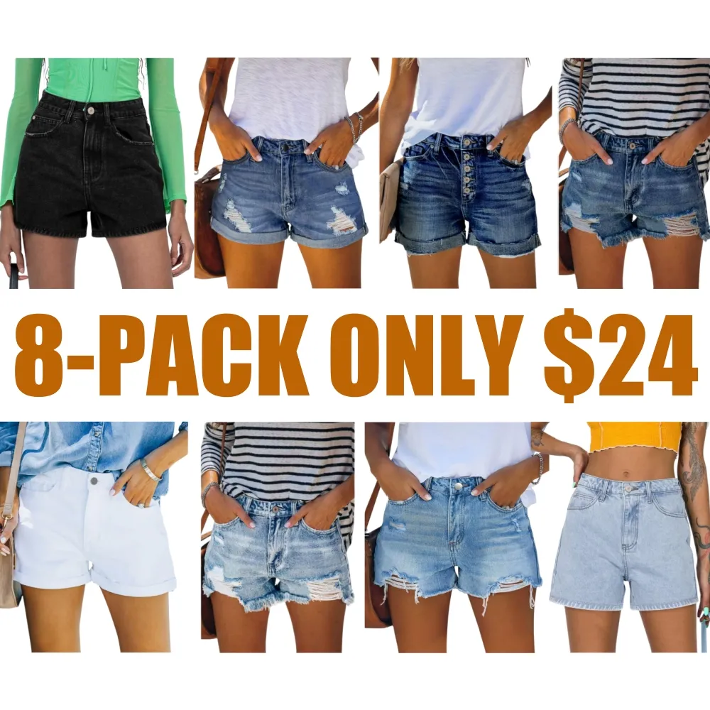 Women's Casual Denim Shorts (Just $3 Each!)