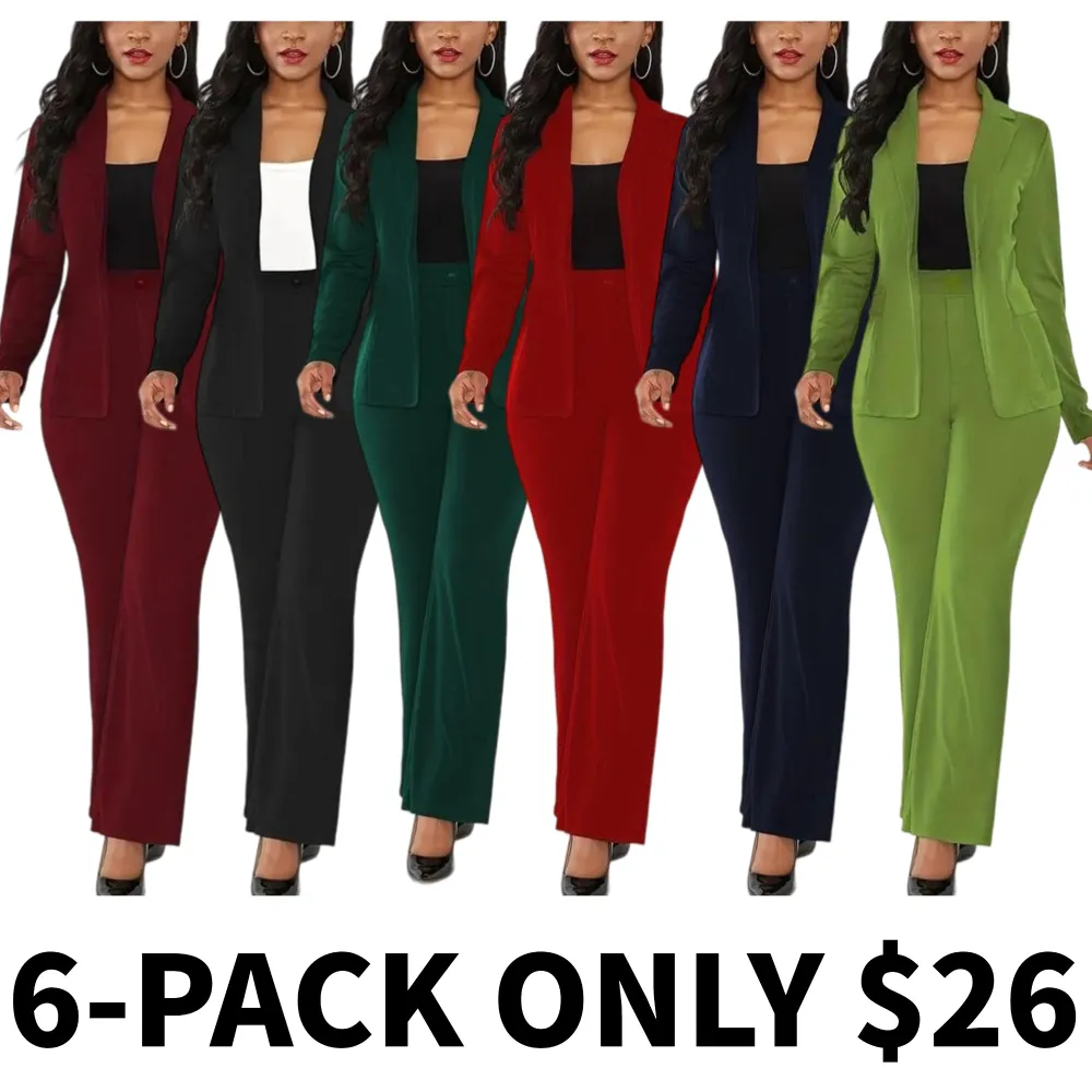 Women's solid color two-piece set