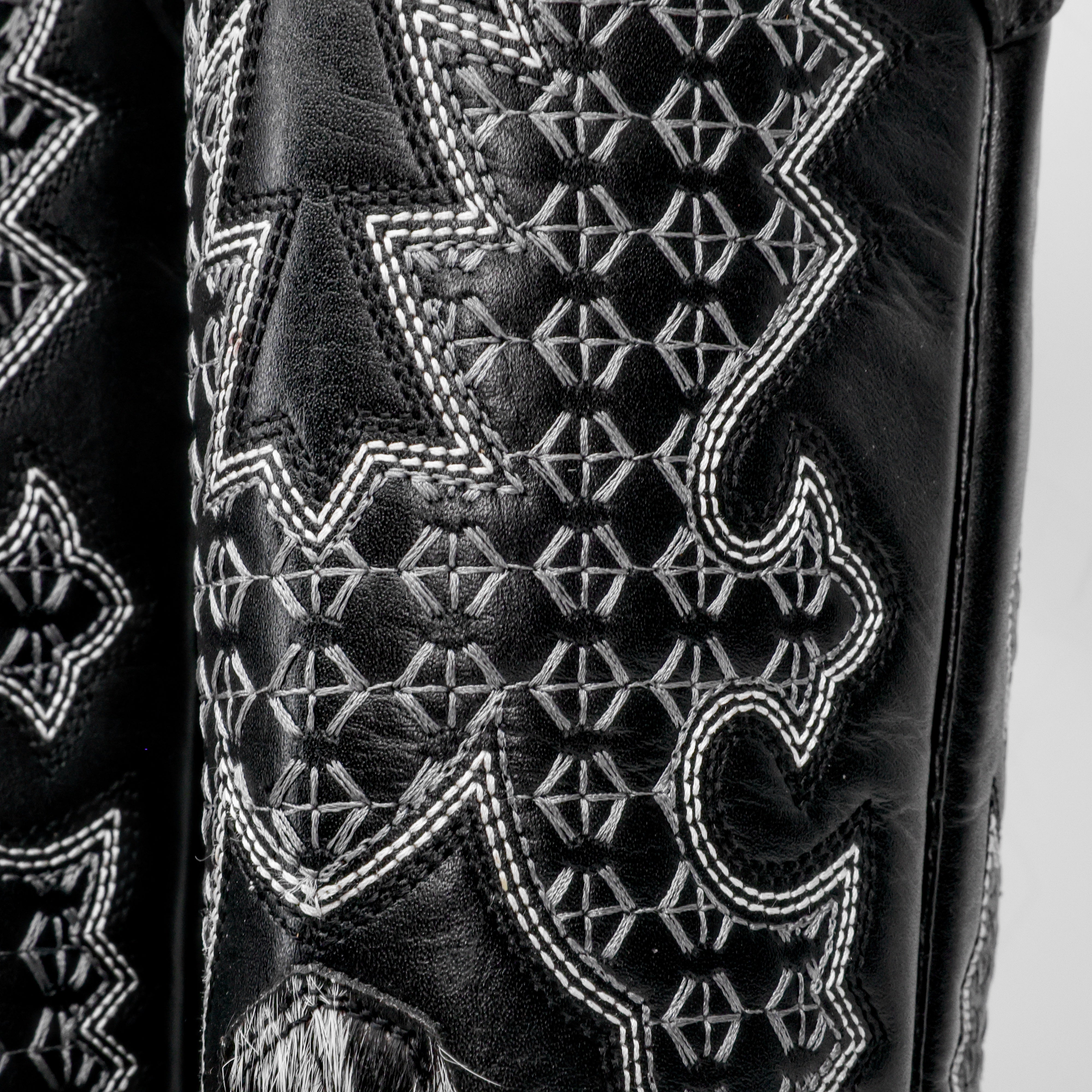 Genuine Cowhide Boots - Square Toe