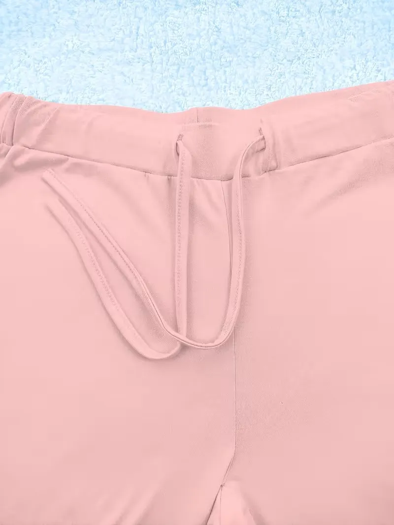 Women's Casual Fashion Long Pants, Unique Print, Drawstring Waist, Milk Silk Yoga Pants