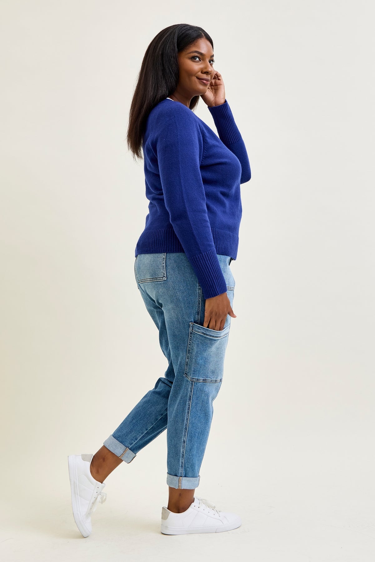 Darlene High Rise Cuffed Cargo Jogger - PLUS