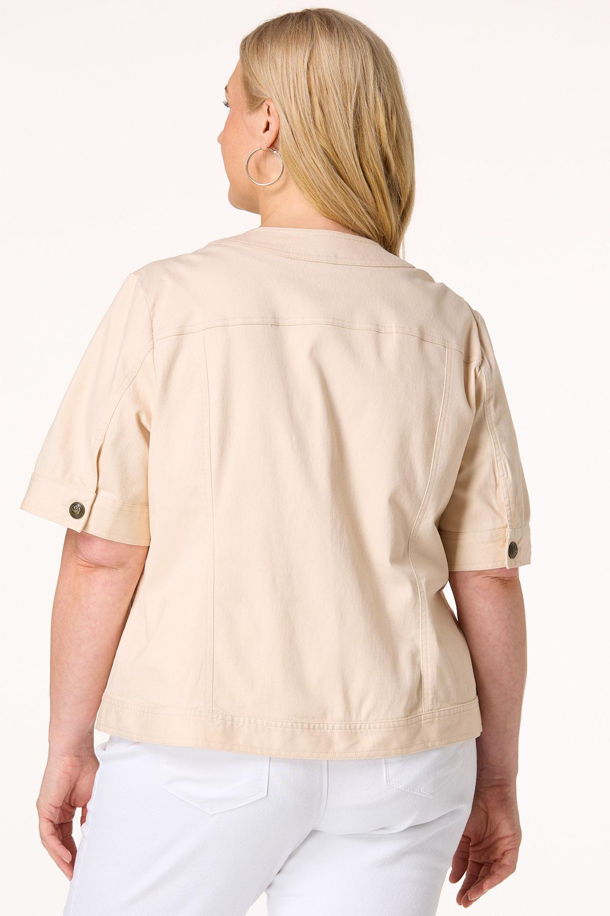 Plus Size Natural Utility Jacket