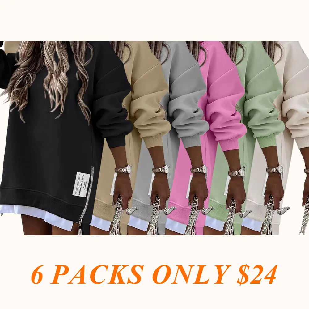 Womens Long Sleeve Pullover Sweatshirt