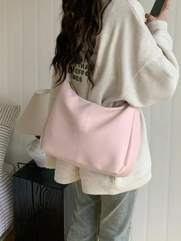 Women's Solid Color Shoulder Bag