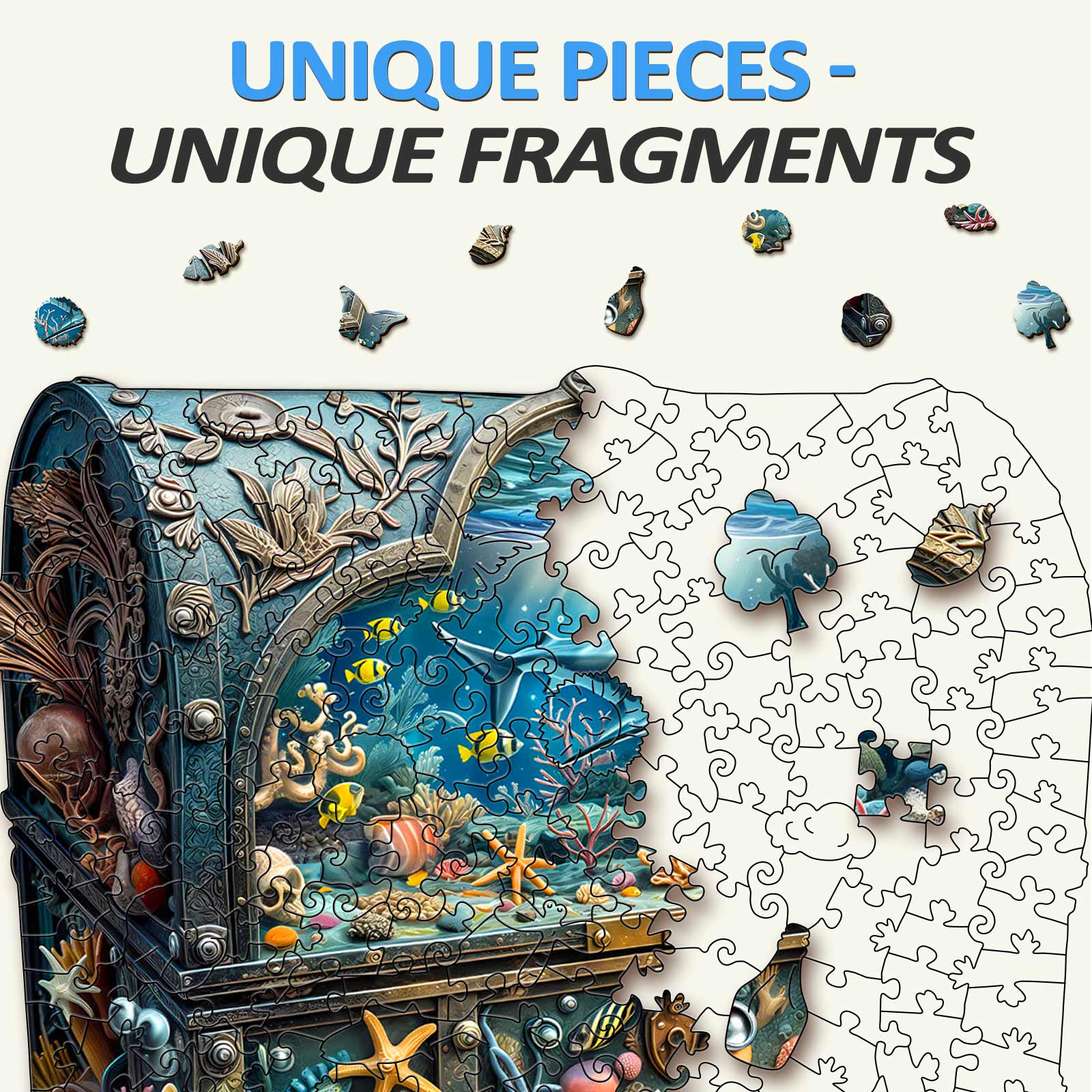 Treasure Chest Ocean-2 Wooden Jigsaw Puzzle