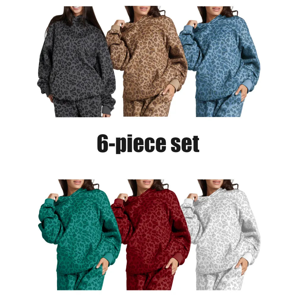 Leopard print unisex hoodie