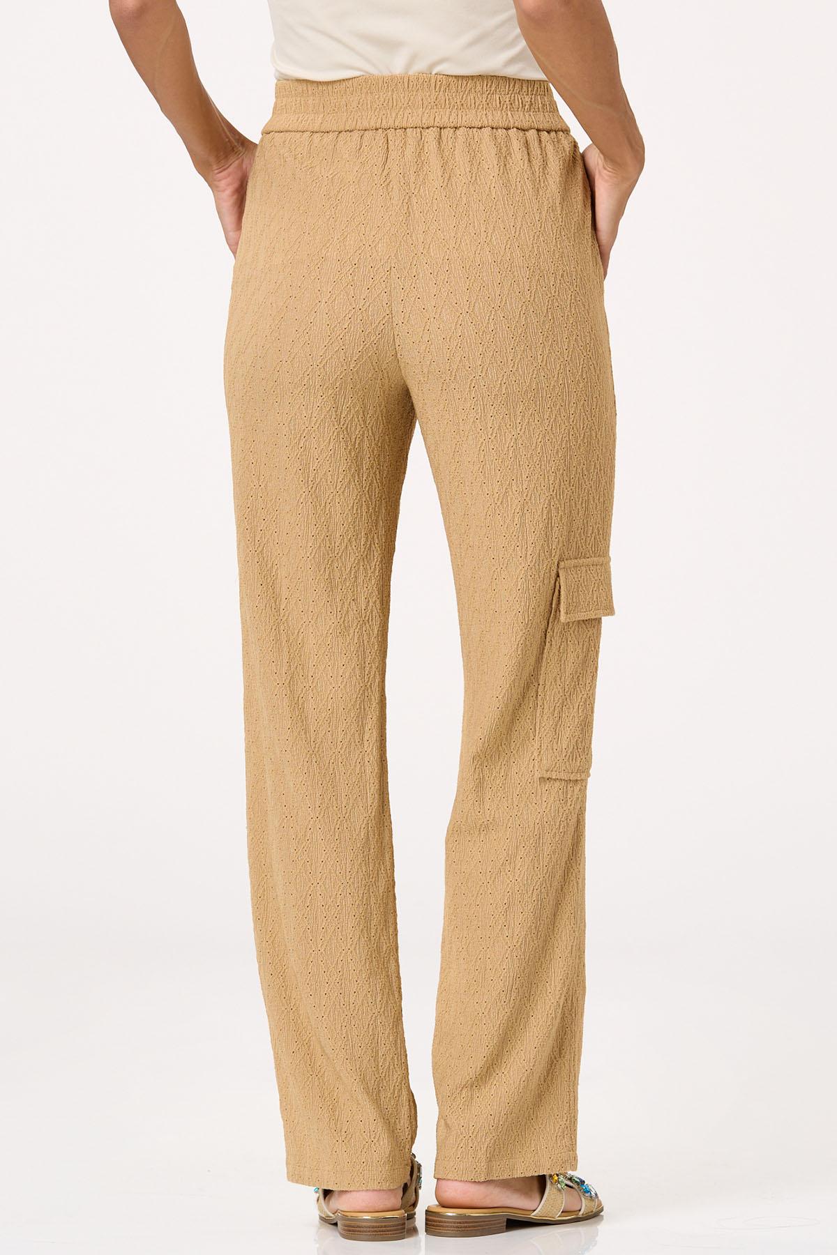 Textured Knit Cargo Pants