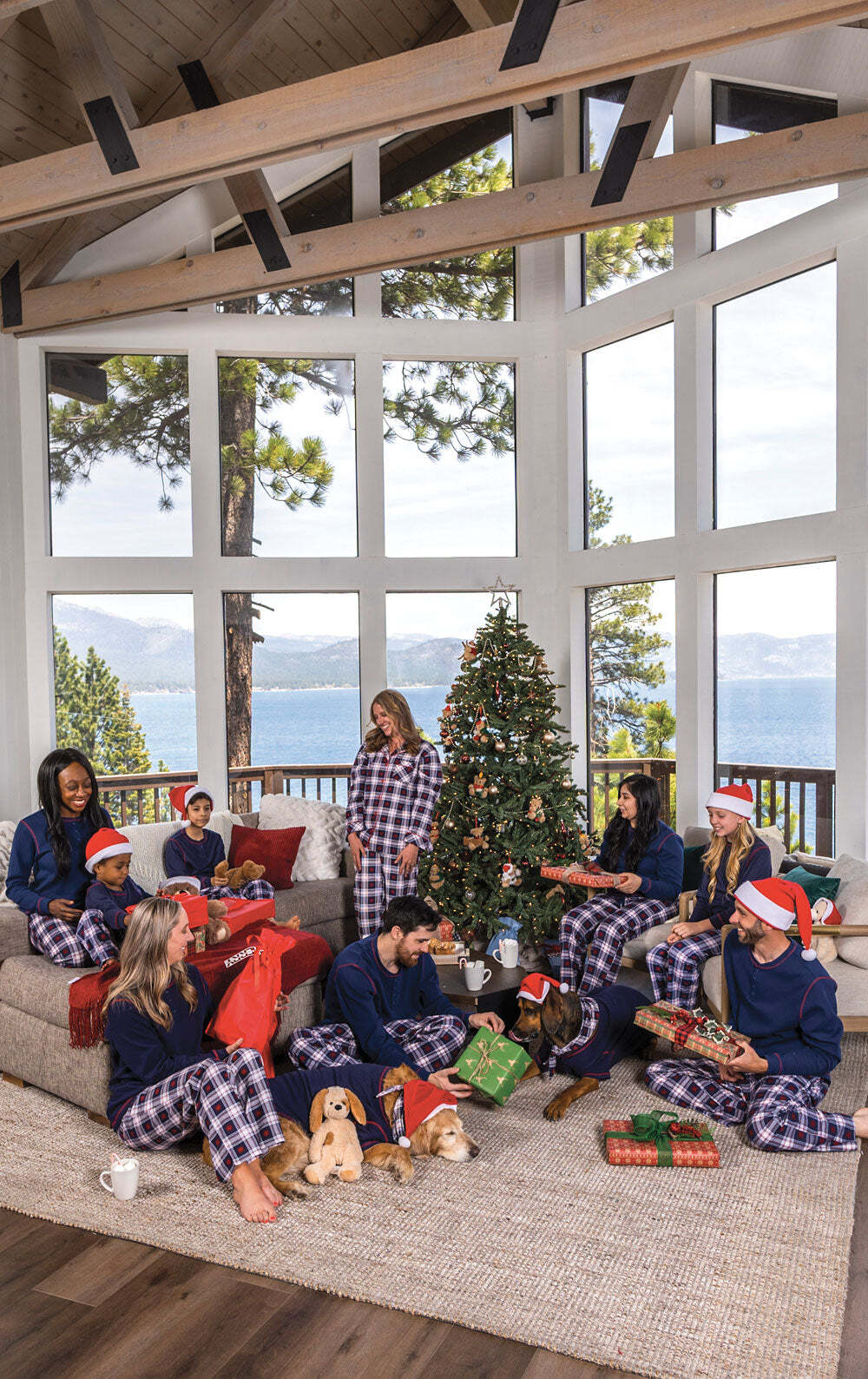 Snowfall Plaid Flannel Matching Family Pajamas