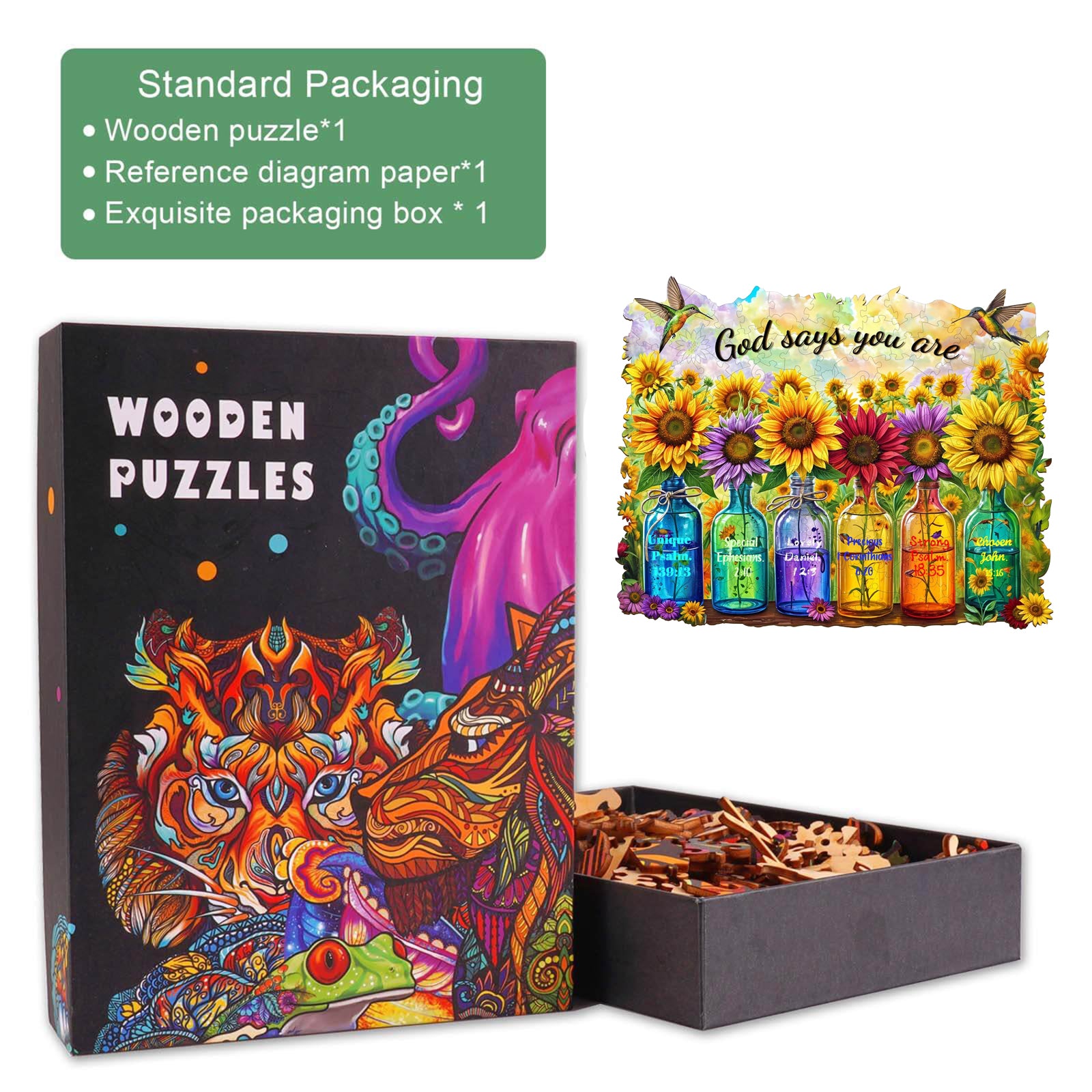 God Says You Are Wooden Jigsaw Puzzle