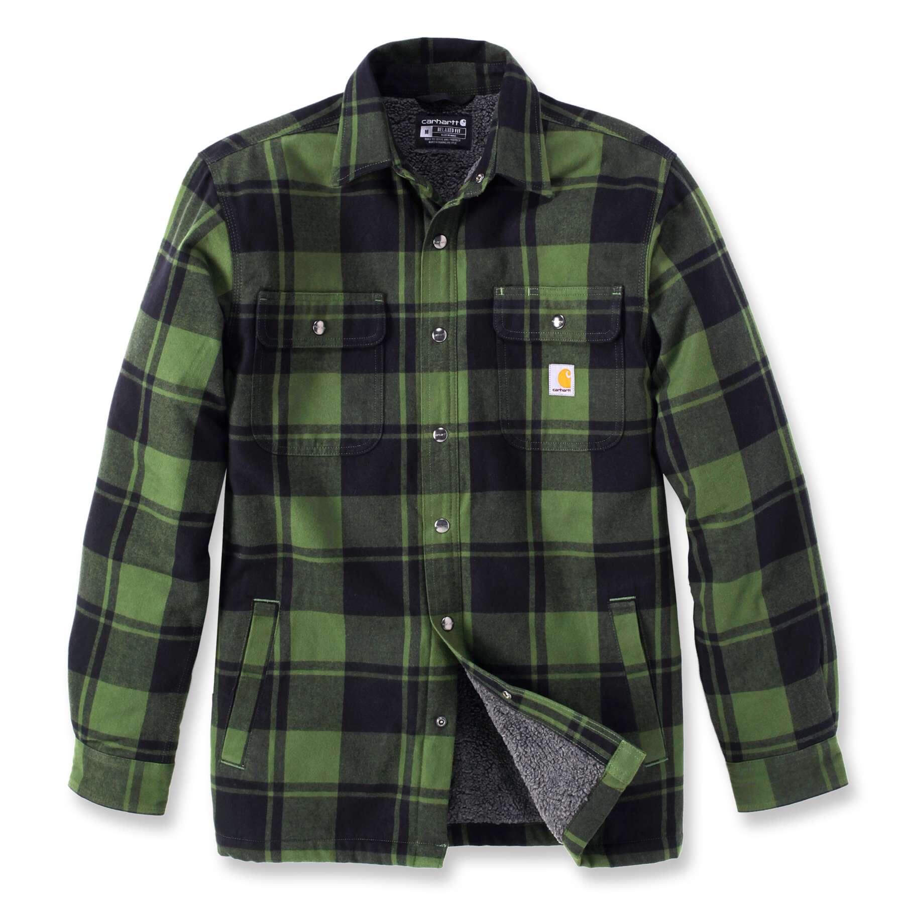 CHT Heavyweight Flannel Relaxed Fit Sherpa-Lined Shirt Jacket 105939
