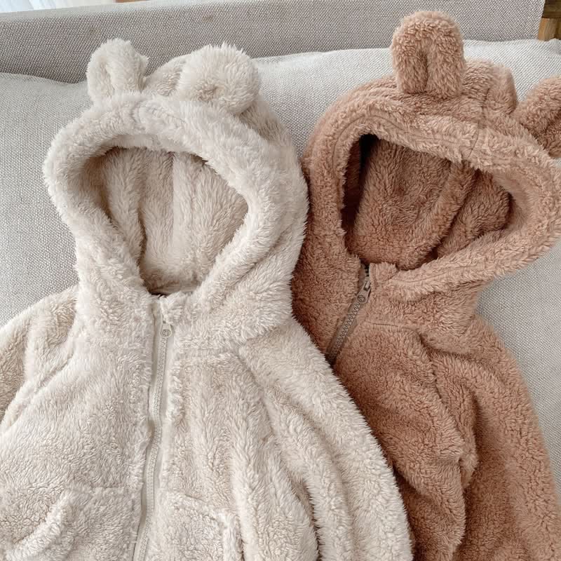 Baby Toddler Cute Plush Hooded Jacket