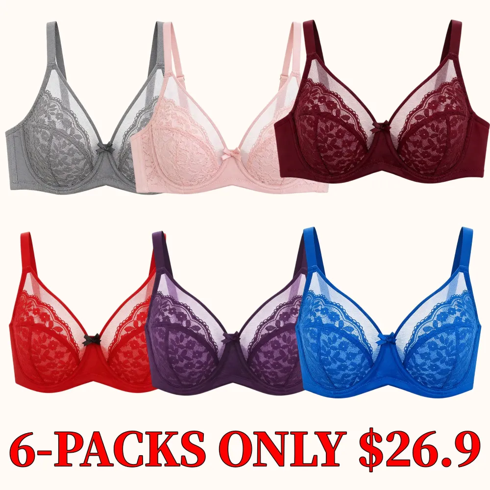 Lace unlined comfortable bra