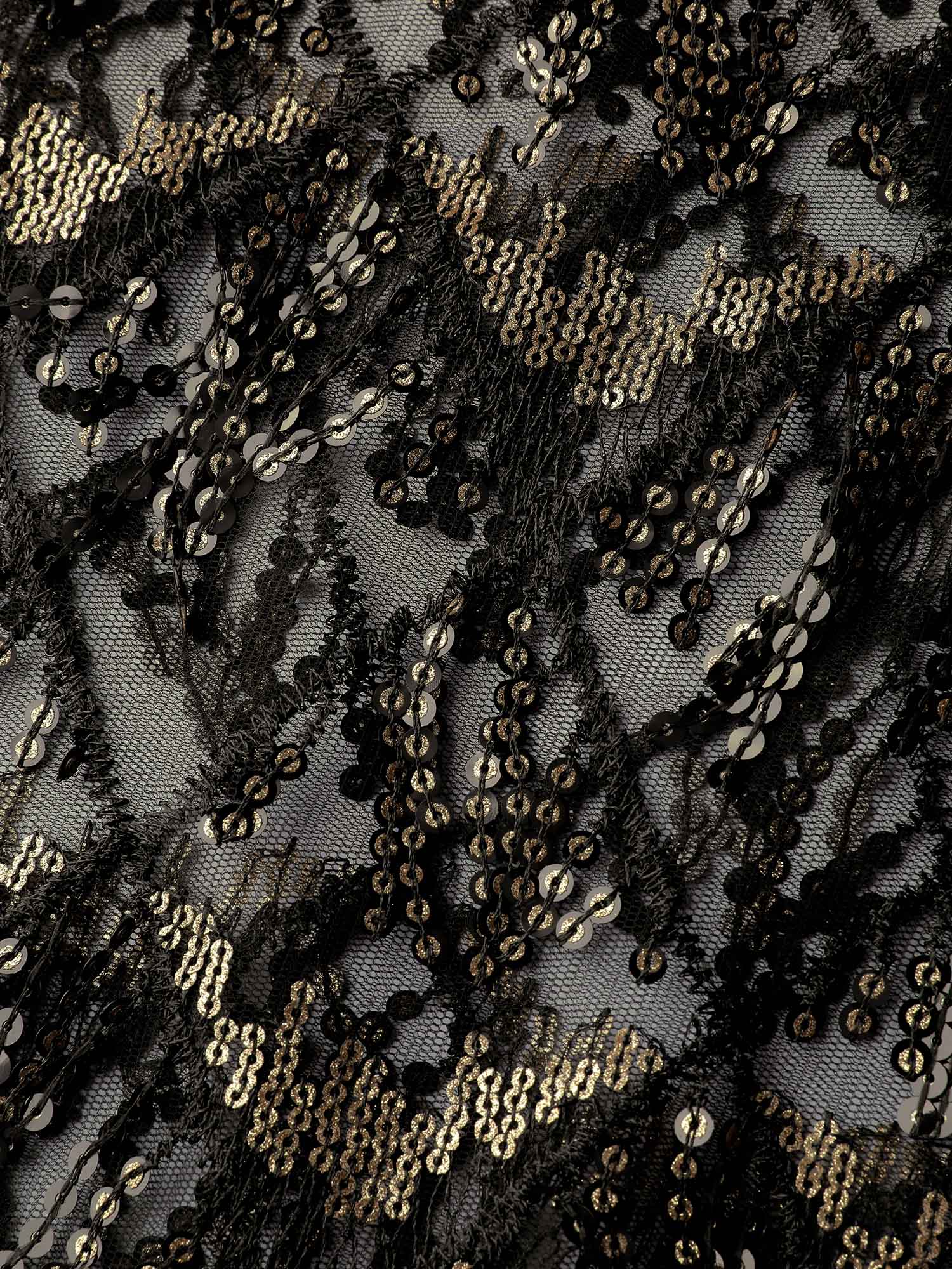 Two-Piece Fringe Sequin Mini Dress