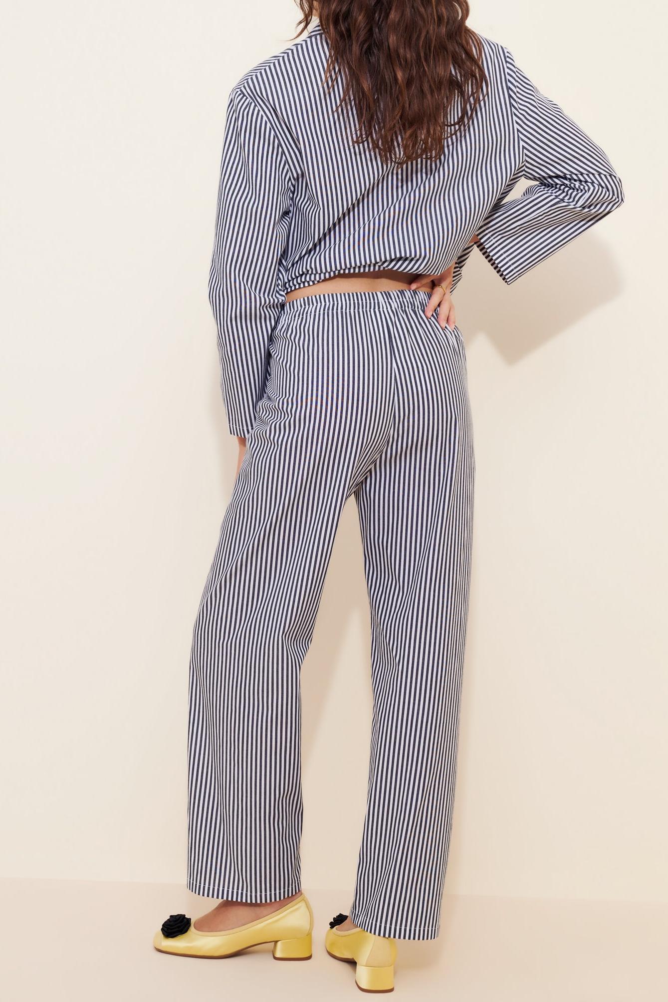 Poplin Striped Pajama Pants