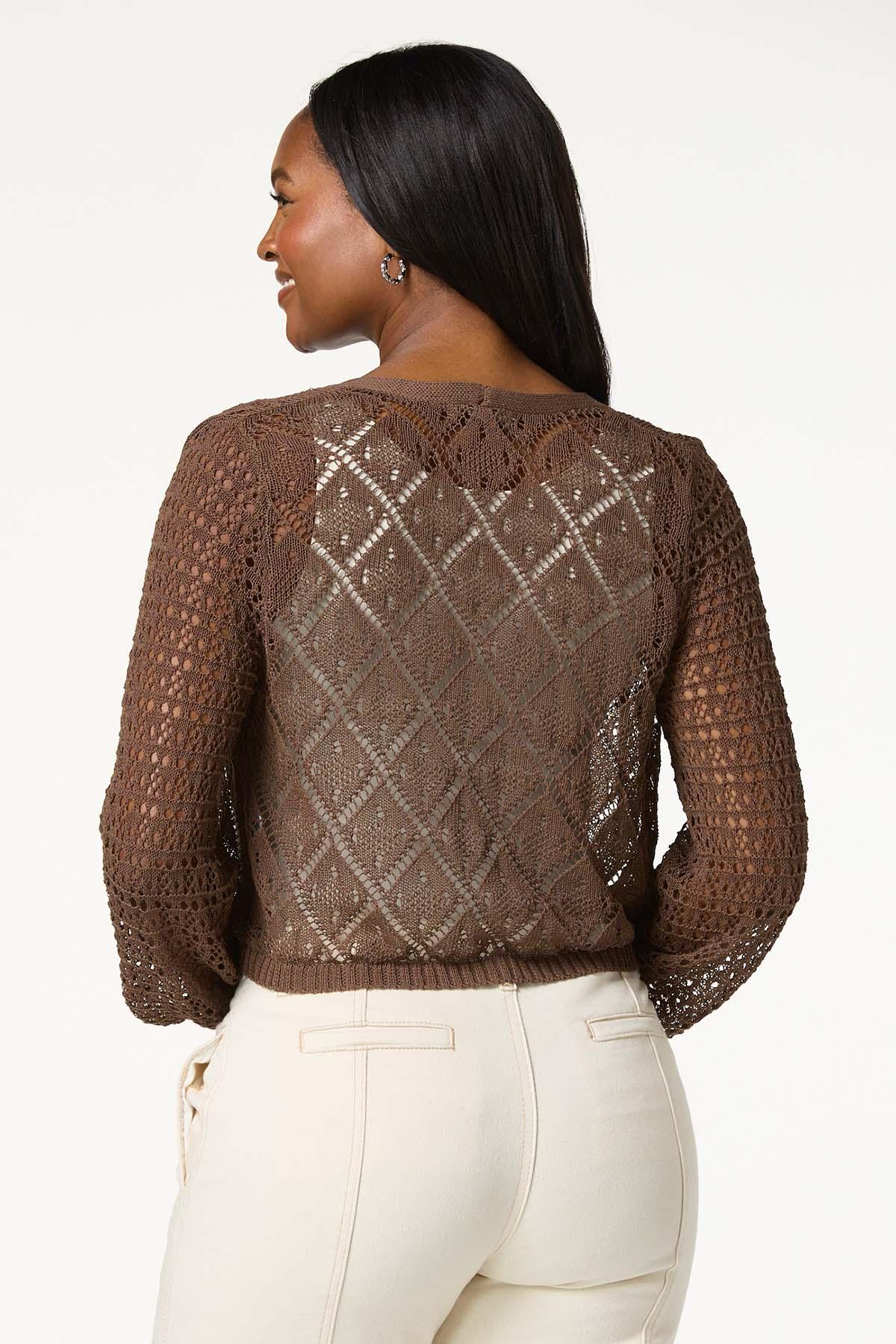 Pointelle Knit Cardigan