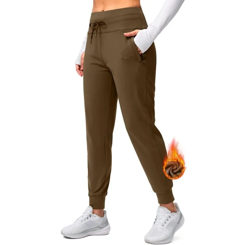 Women's Highwaist Fleece Lined Warm Water Resistant Joggers