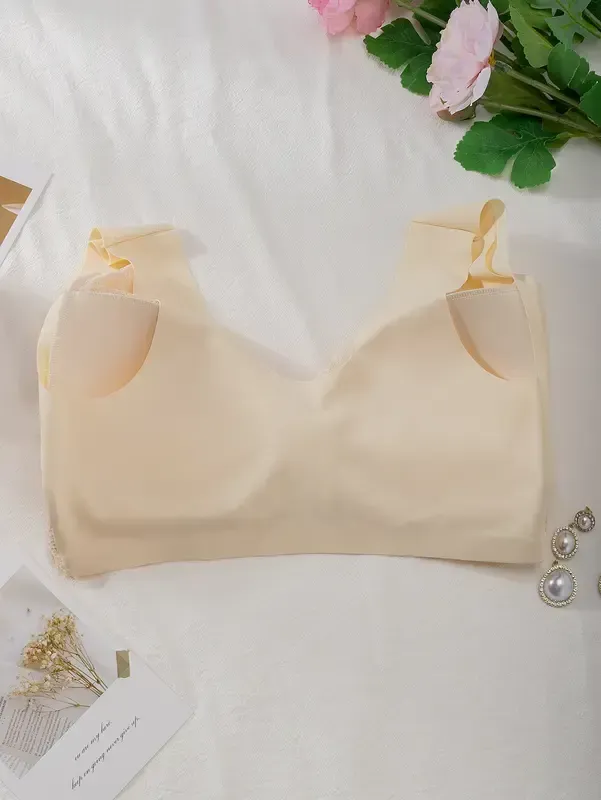 Women's Contrast Lace Hook & Eye Front PushUp Bra