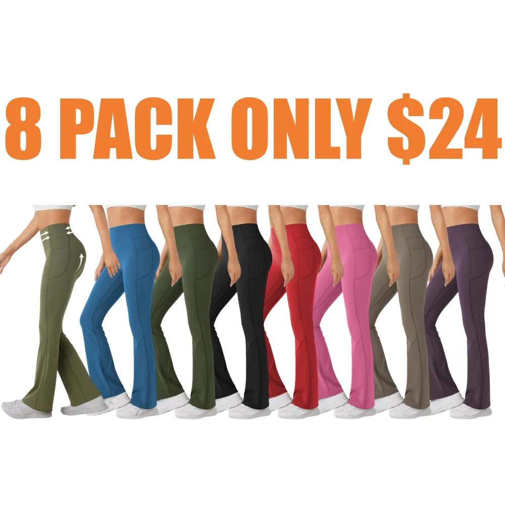 Scrunch Butt High Waist Yoga Bootcut Leggings