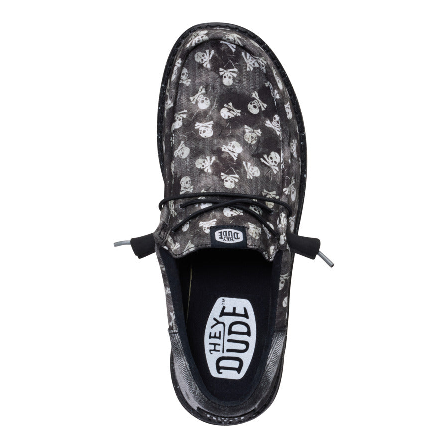 Wally Funk Skull Print - Black/Black Oyster
