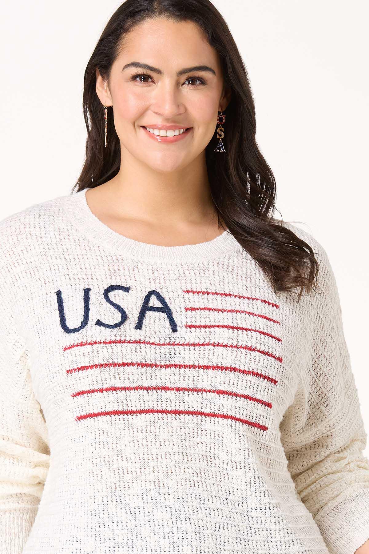 Plus Size Usa Sweater