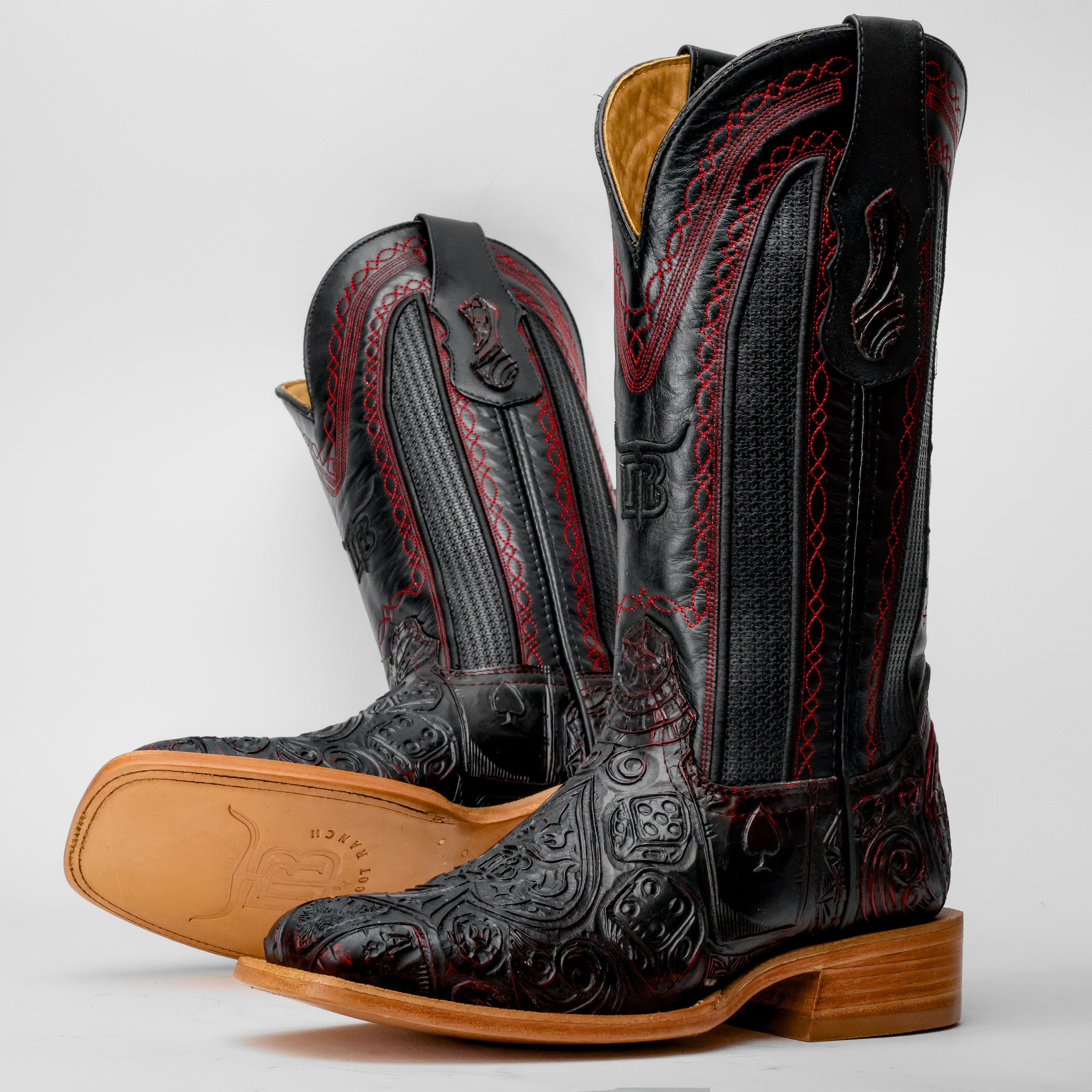 Ace Of Spades Black Cherry - Square Toe