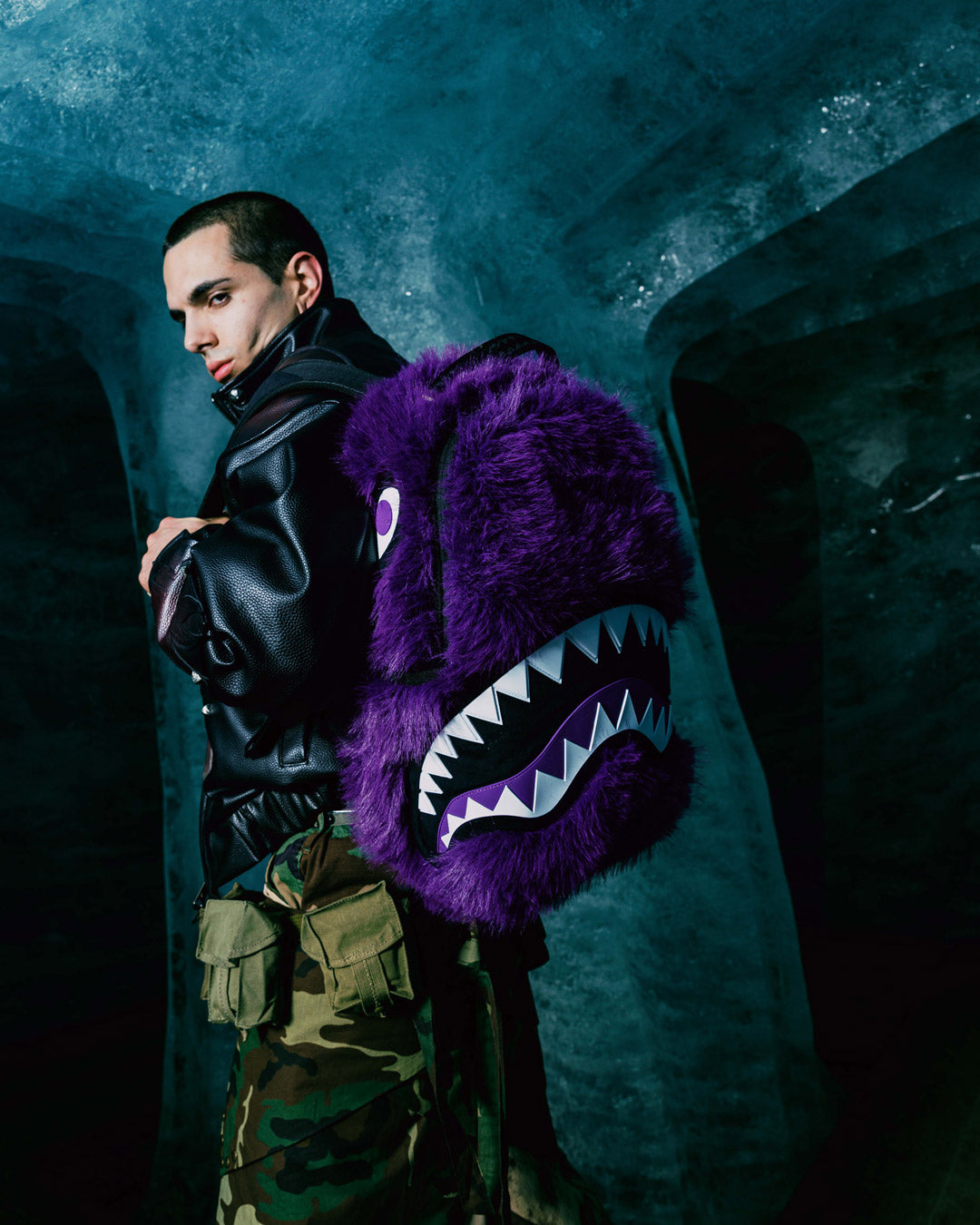 FURZILLA SHARK (PURP) BACKPACK