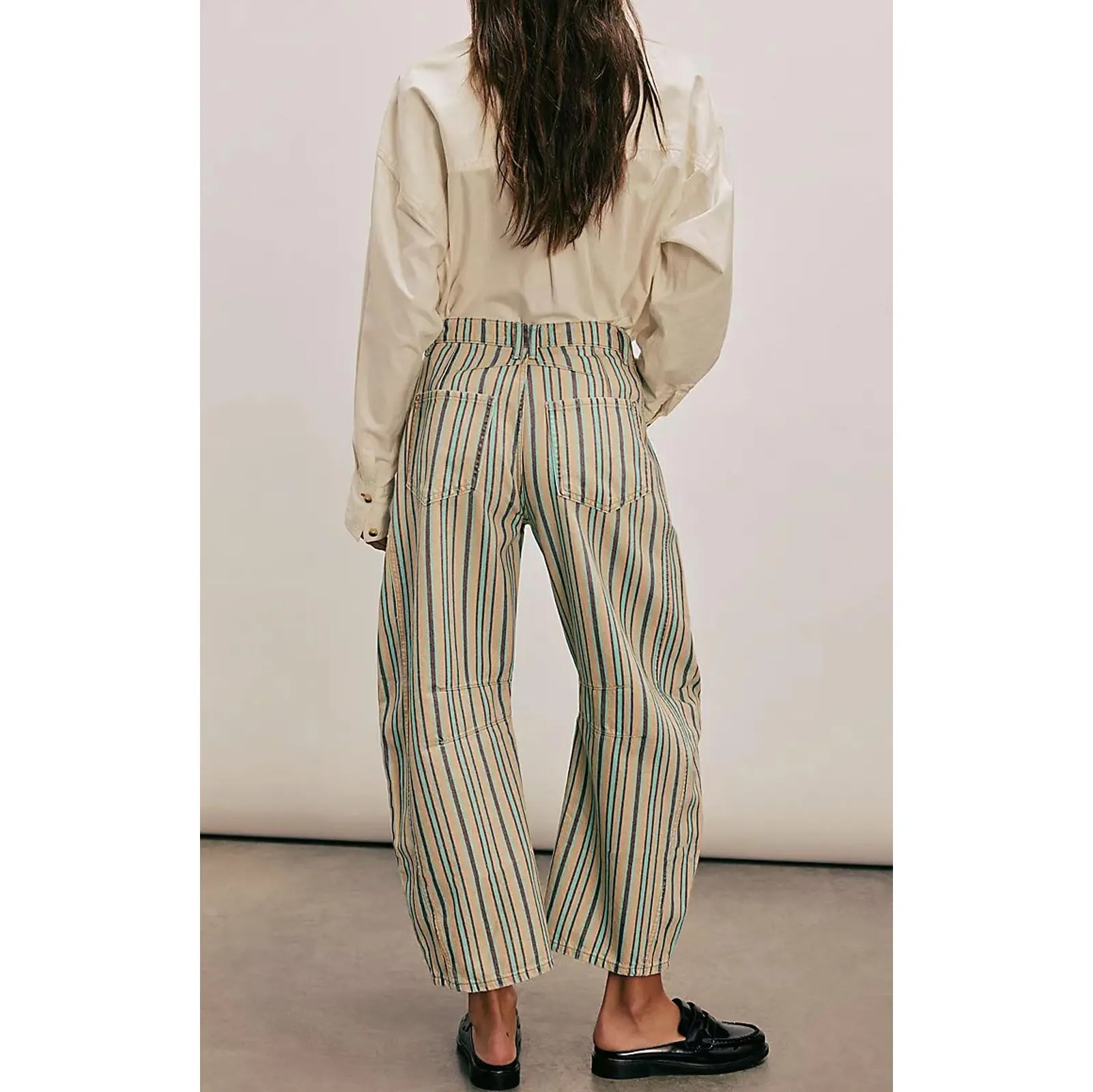 Women’s Printed Wide-Leg Denim Jeans – Y2K Loose Mid-Rise Boho Style