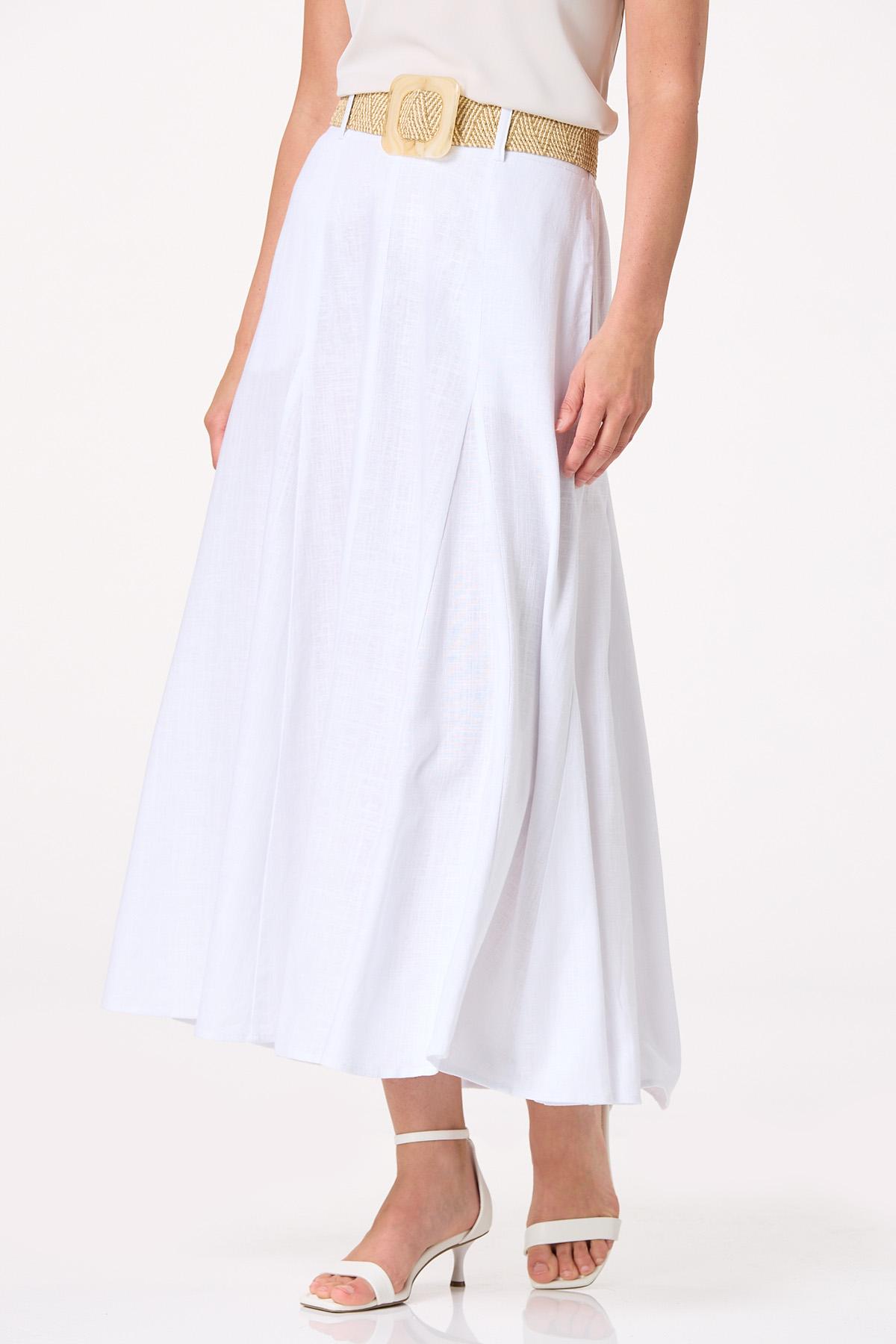 Belted Linen Skirt