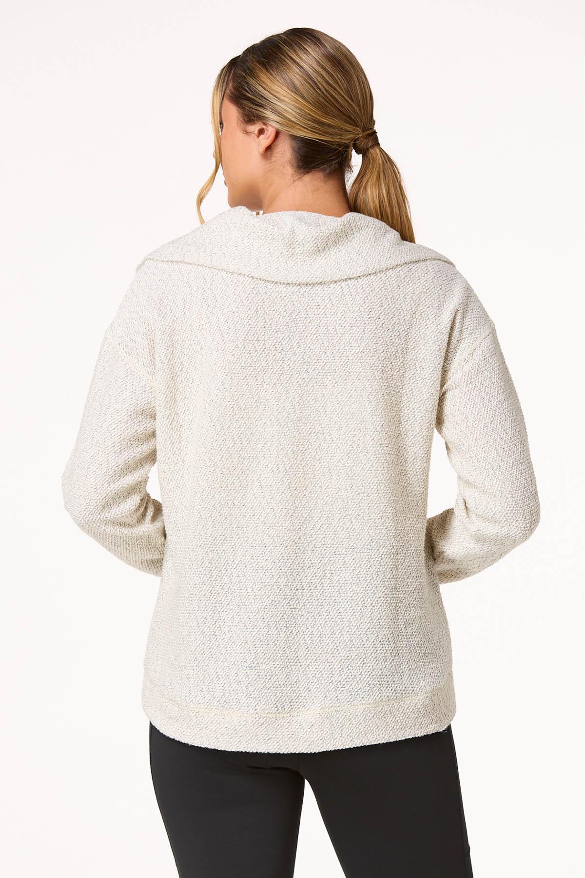 Boucle Zip Pullover