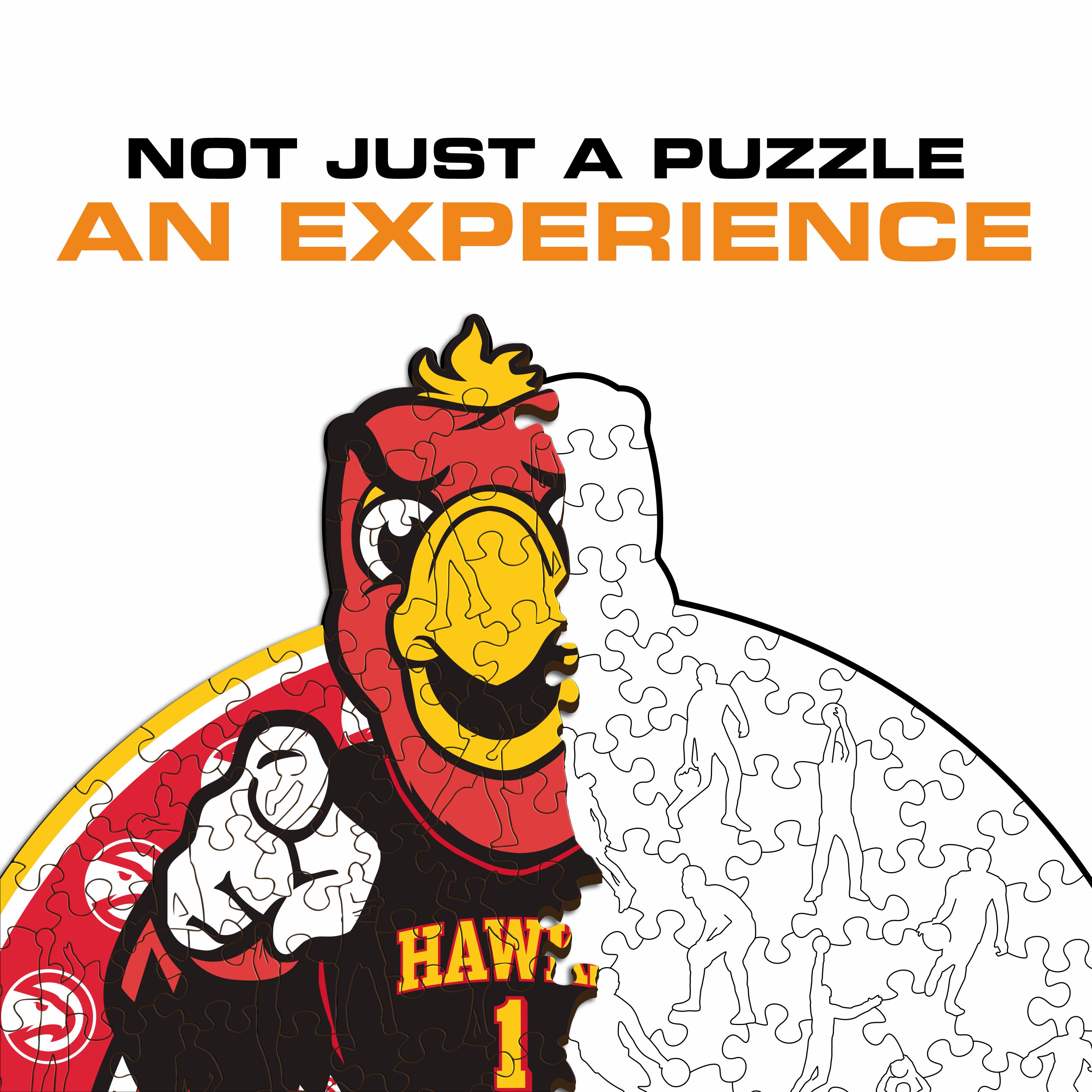 Atlanta Hawks™ Mascot - Wooden Puzzle