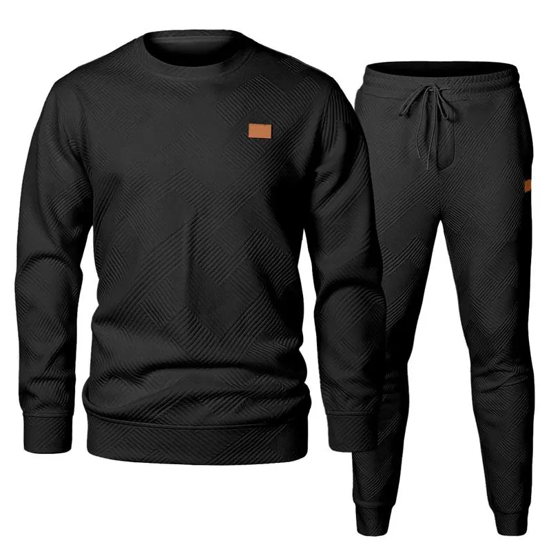 🔥Last Day Promotion 89% OFF🔥Men's casual fashion suit knitted sweatshirt and pants two-piece set