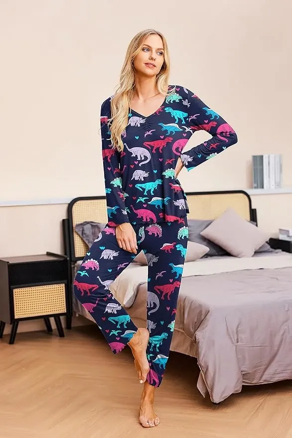 Womens Pajama Sets 2 Piece Lounge Set Fall Winter Pajamas