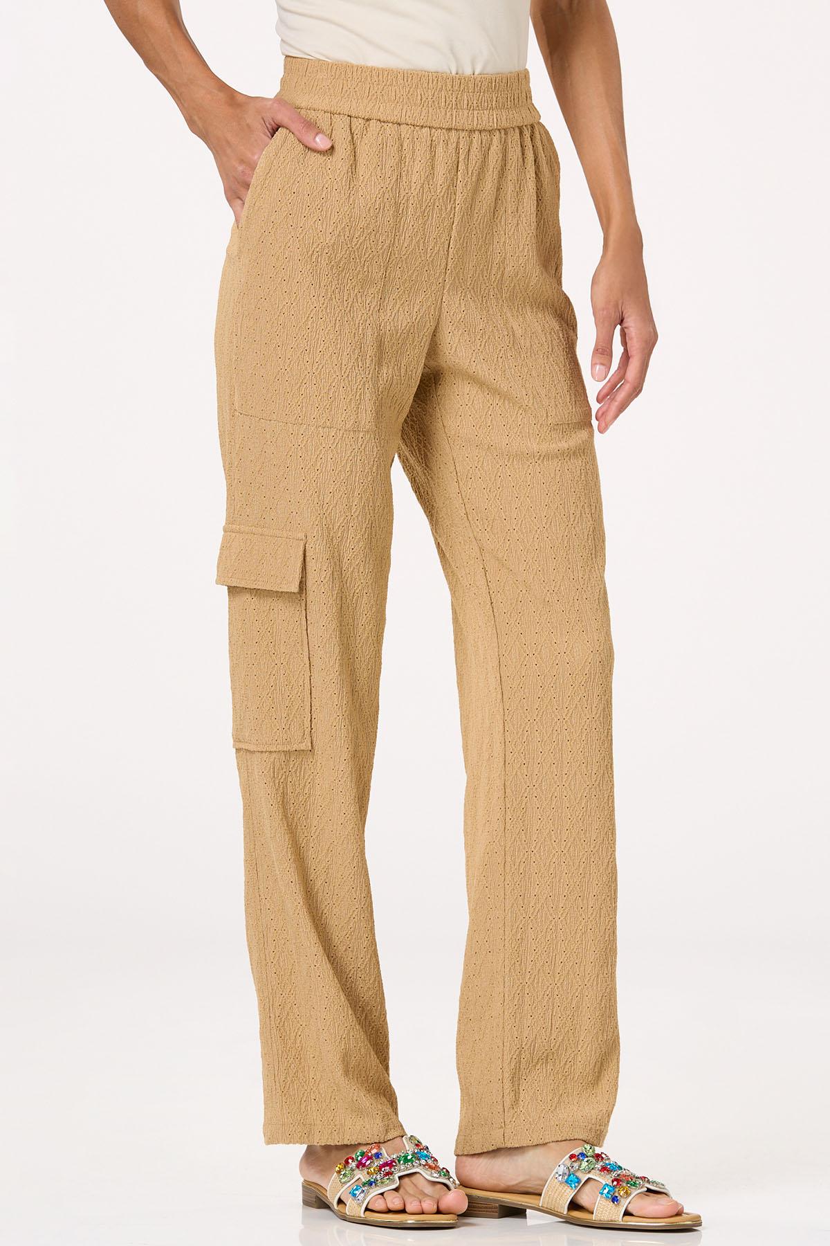 Textured Knit Cargo Pants