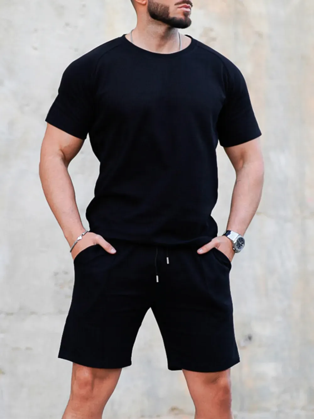 Mens Short Sets 2 Piece Outfits Fashion Summer Tracksuits Casual Set