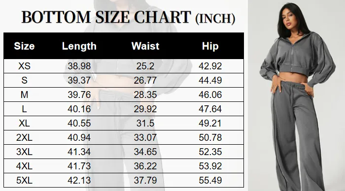 Women’s Hooded Tracksuit Set (Cropped Hoodie + Wide Leg Pants)