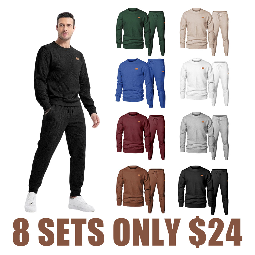 Men’s Classic Jacquard 2-Piece Tracksuit Set