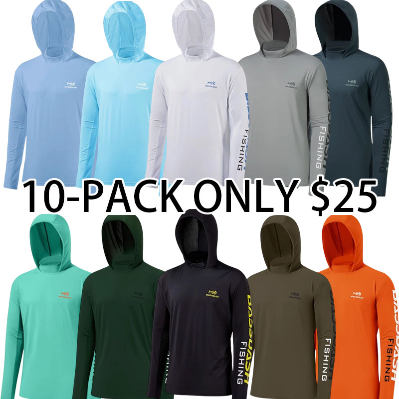 UPF 50+ Men’s UV Sun Protection Long Sleeve Fishing Hoodie
