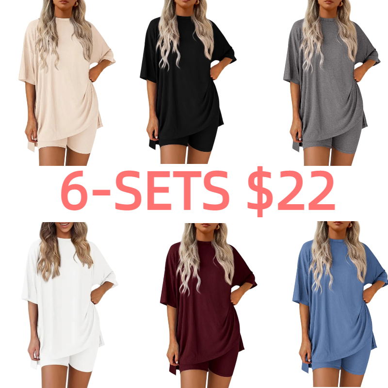 Two-Piece Set For Women Summer Casual Oversized