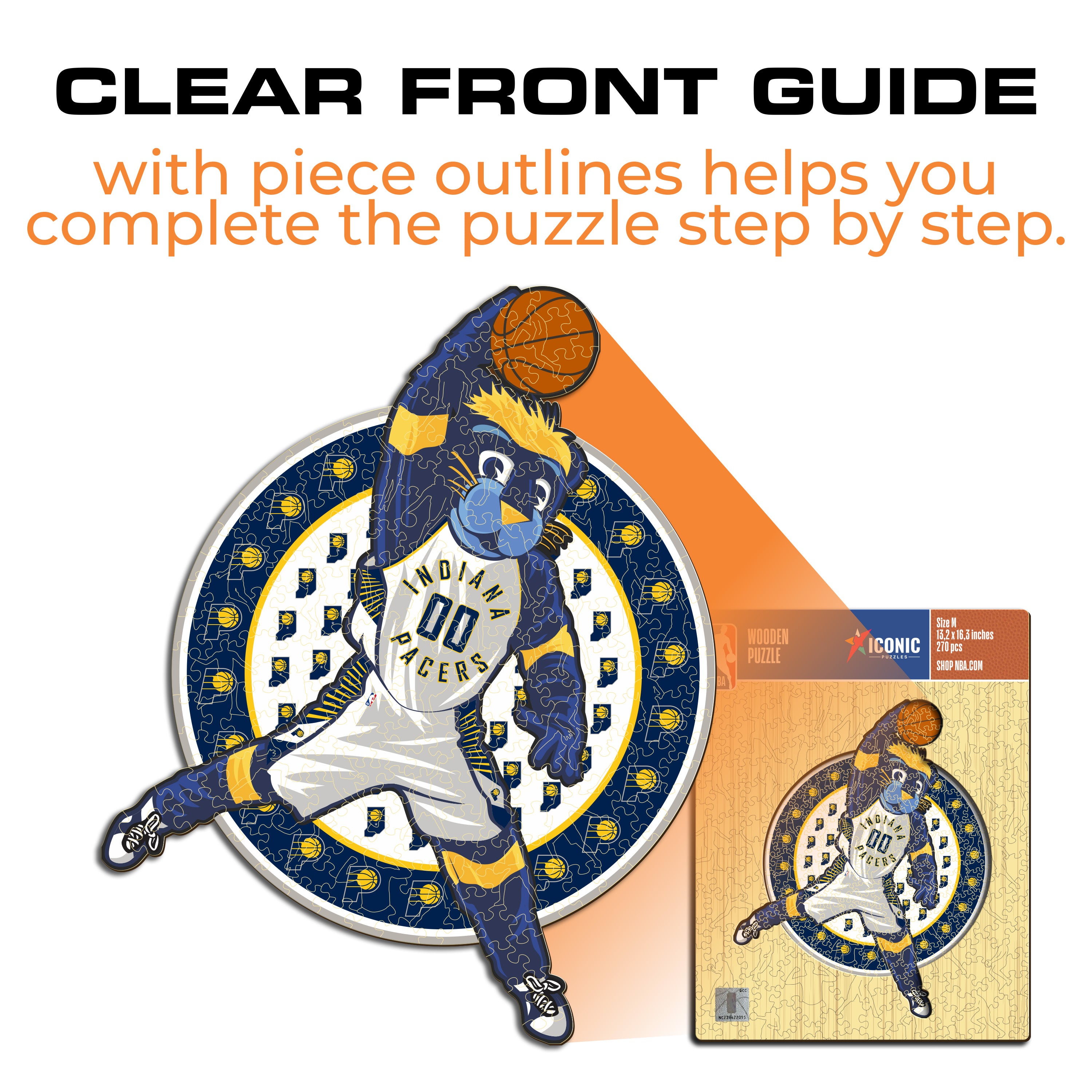 Indiana Pacers™ Mascot - Wooden Puzzle
