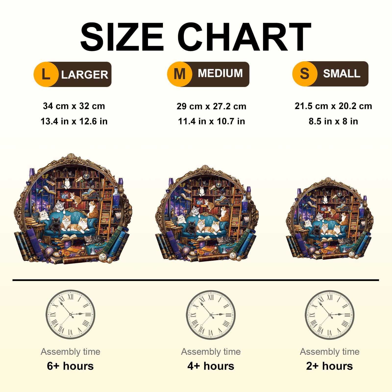 Cat Library Adventure Wooden Jigsaw Puzzle