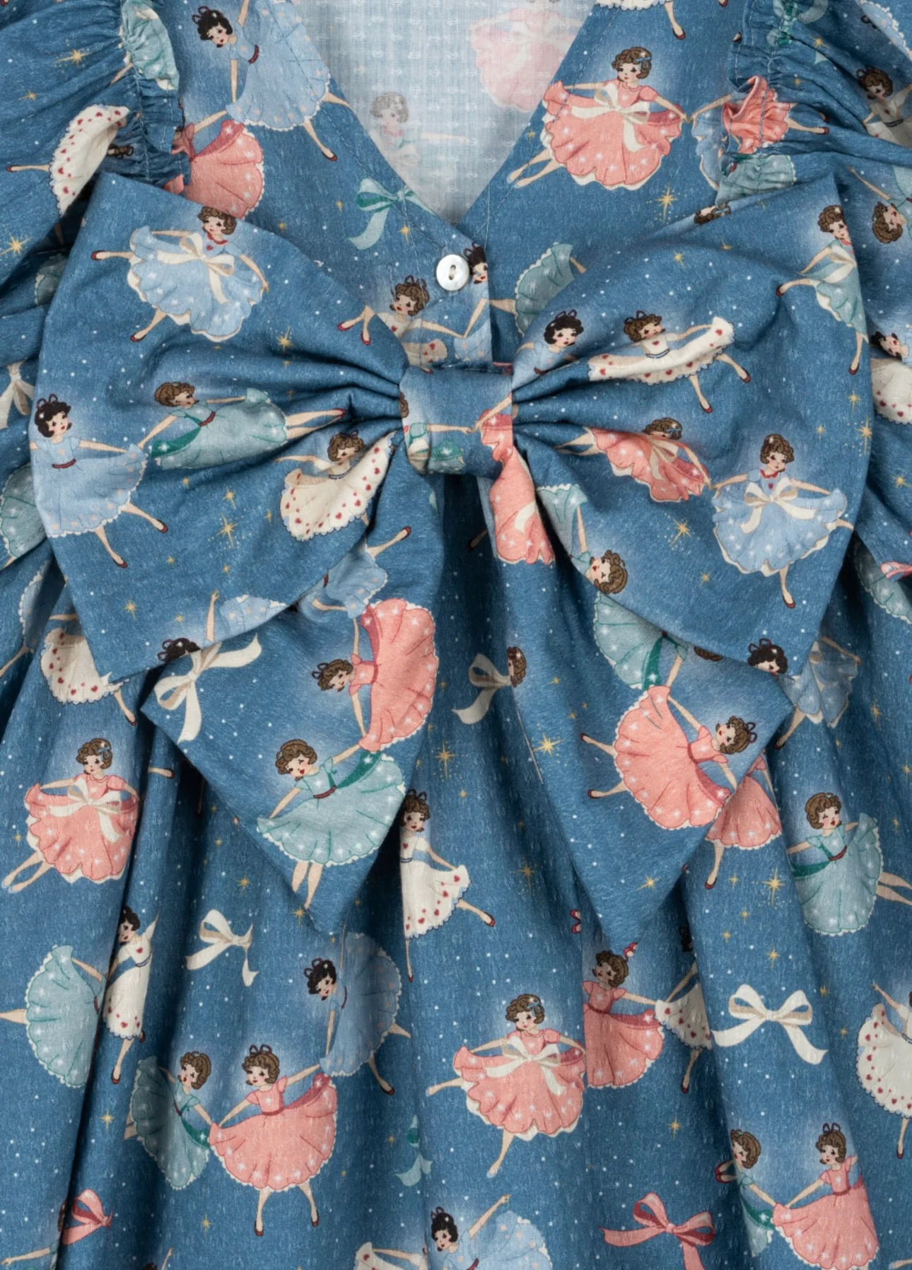 evia ls bow dress gots - snow bow ballerina