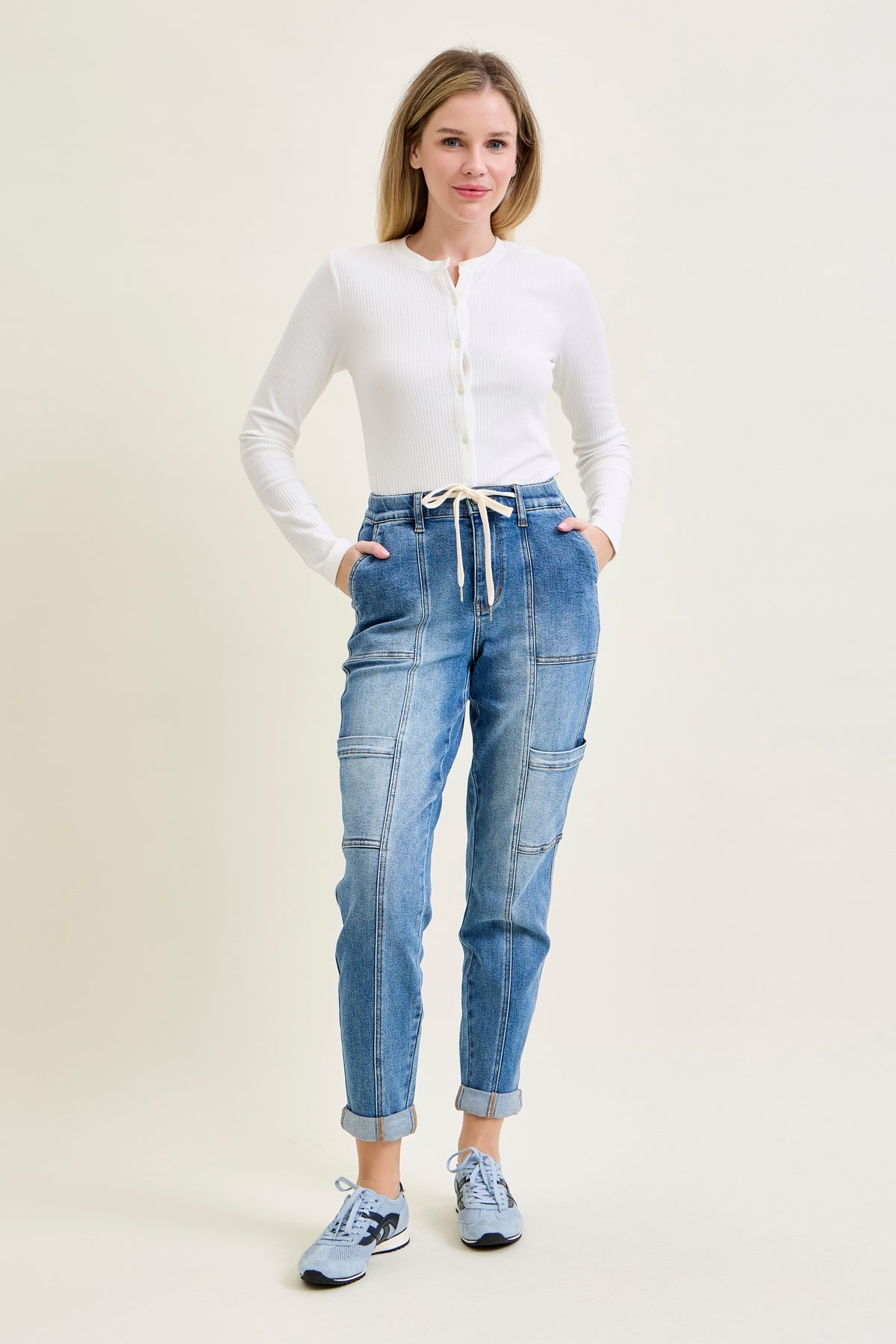 Darlene High Rise Cuffed Cargo Jogger